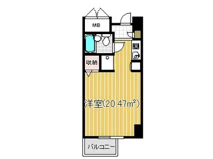 みずほビル(ワンルーム/4階)の間取り写真