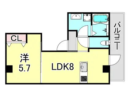 MT・夙川(1LDK/2階)の間取り写真