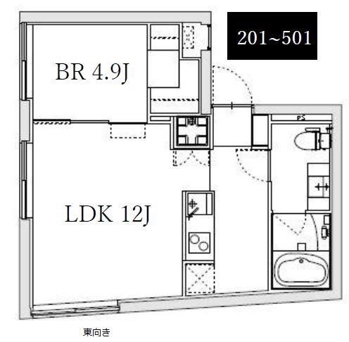 TOKIWADAI254(1LDK/5階)の間取り写真