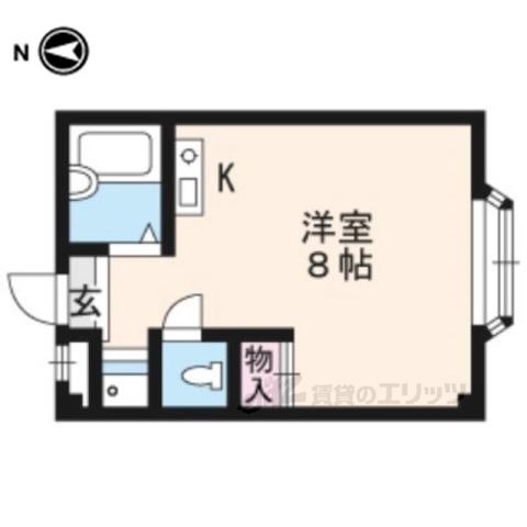 トロワシス(ワンルーム/2階)の間取り写真