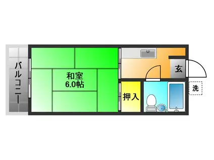 コーポ近藤(1K/2階)の間取り写真