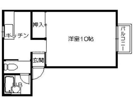 サニーガーデン(1K/1階)の間取り写真