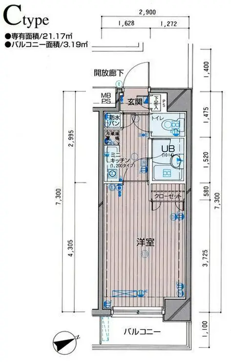 パークウェル代々木 5階階 間取り