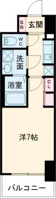 S-RESIDENCE堺浜寺AXIAL(1K/3階)の間取り写真