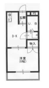 サングレース東今宿(1DK/5階)の間取り写真
