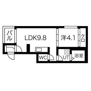 ハーモニーテラス千代田(1LDK/3階)の間取り写真