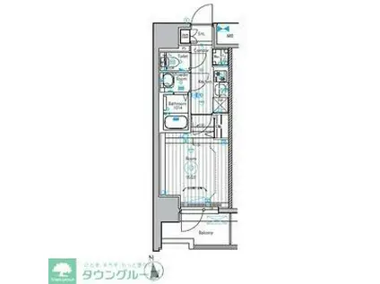メイクスアート上前津VI(1K/12階)の間取り写真