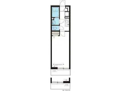 リブリ・TRIPOLISIII(1K/1階)の間取り写真