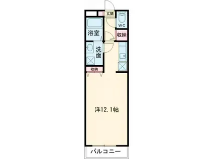 イーストリッツ(ワンルーム/1階)の間取り写真