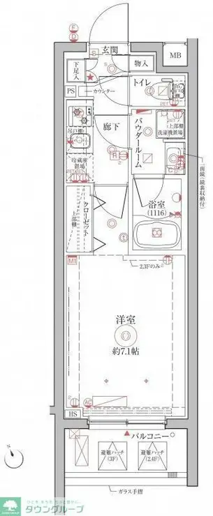 クレイシアIDZ祐天寺II 3階階 間取り
