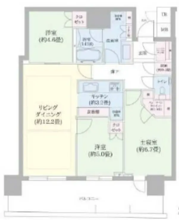 パークタワー晴海 28階階 間取り