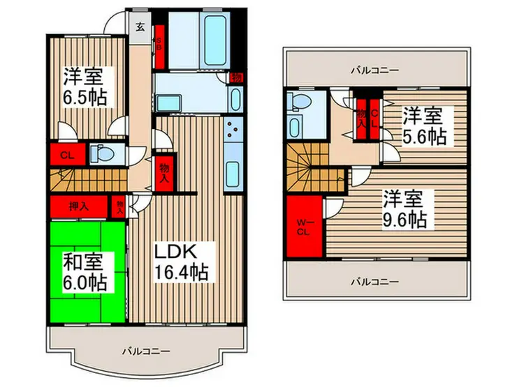 東川口ガーデンプラザ五番館 5階階 間取り
