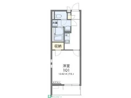 クレイノアミスター(1K/3階)の間取り写真