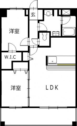 パインフォレスト妙典II(2LDK/6階)の間取り写真