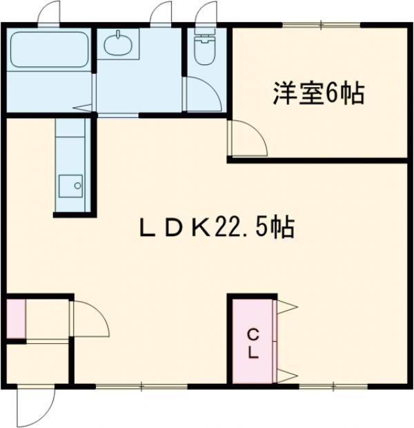 ガーデンASANO(1LDK/1階)の間取り写真