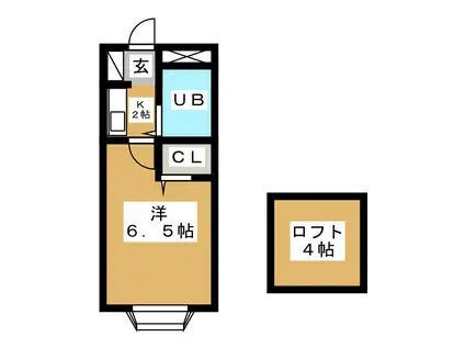 ローズアパートA77(1K/2階)の間取り写真