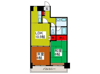 エスポワール喜沢(2LDK/1階)の間取り写真