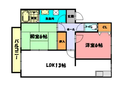コンフォートBD(2LDK/3階)の間取り写真