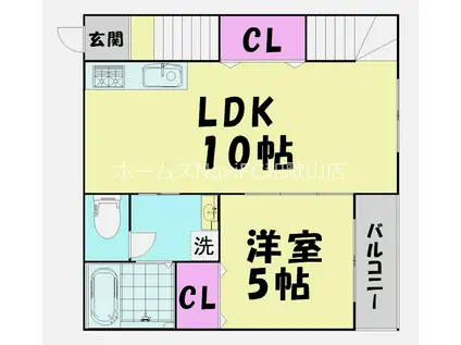 TJ初島(1LDK/2階)の間取り写真