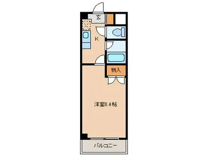 エトワール郡山第2(1K/2階)の間取り写真