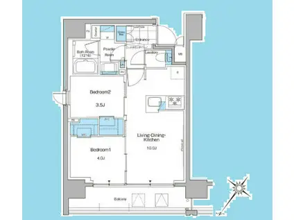 ルフォンプログレ西大井プレミア(2LDK/7階)の間取り写真