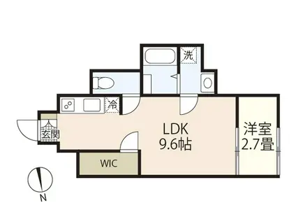 PABLO長束(1LDK/1階)の間取り写真
