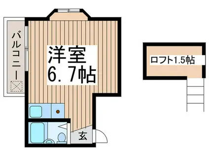 アーバンハイツ(ワンルーム/2階)の間取り写真