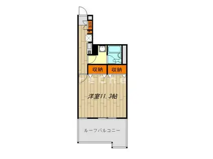 セゾン常盤台(1K/3階)の間取り写真