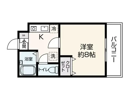 アコルデ芦花(1K/1階)の間取り写真