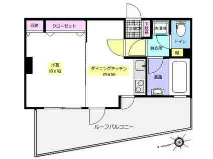 ライオンズマンション浅草寿町(1DK/8階)の間取り写真