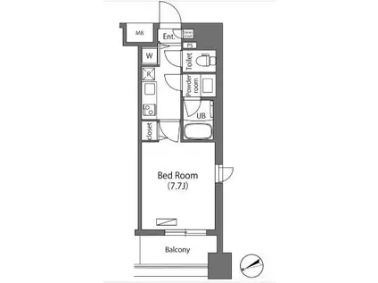 エミリブ練馬(1K/14階)の間取り写真