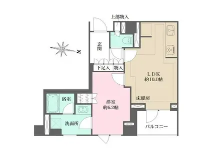 パークハウス中目黒(1LDK/3階)の間取り写真