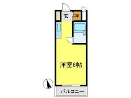 TOP川越第4(ワンルーム/5階)の間取り写真