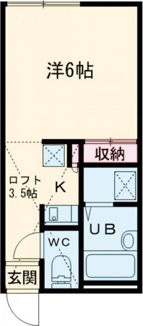EXEO横越中央(ワンルーム/1階)の間取り写真