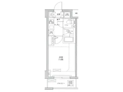メゾン両国(1K/8階)の間取り写真