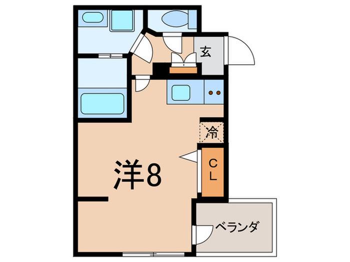 レジディア世田谷若林(ワンルーム/3階)の間取り写真