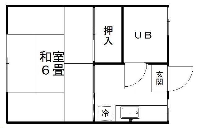 カルチェハイツ(1K/2階)の間取り写真