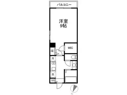 アーツタチバナ(1K/5階)の間取り写真