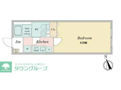 LIVEFLAT国分寺(1K/3階)の間取り写真