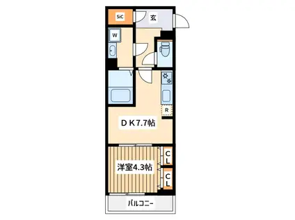 リブリ・淵野辺3(1LDK/2階)の間取り写真