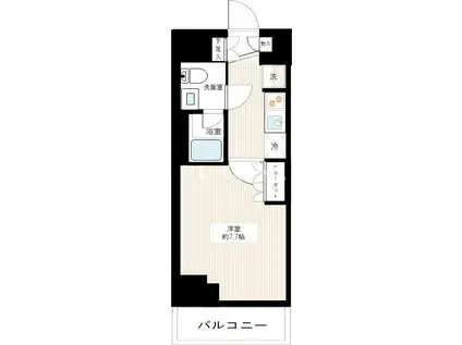 アルコバレーノ多摩川AZ(1K/4階)の間取り写真