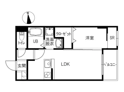 アマイエアノール(1LDK/1階)の間取り写真