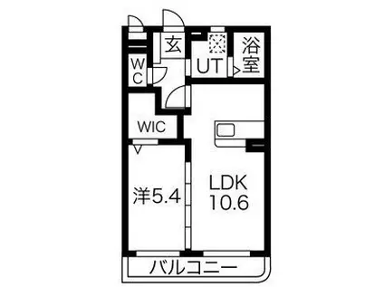 ルミエール(1LDK/2階)の間取り写真