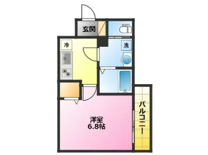 スカイコートソレア新丸子(1K/3階)の間取り写真