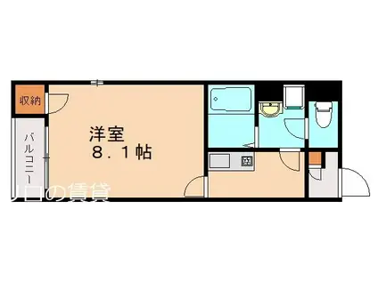 レオネクストパストラル(1K/1階)の間取り写真