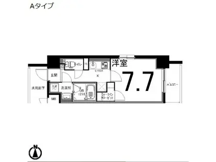 フェアリー(1K/3階)の間取り写真