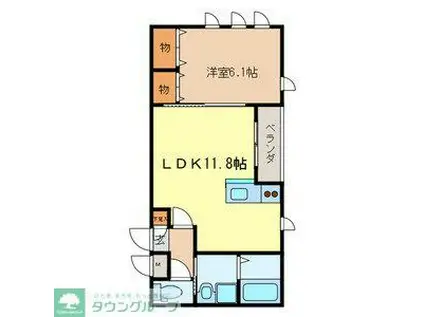 アーバンヒルズ 914989(1LDK/3階)の間取り写真