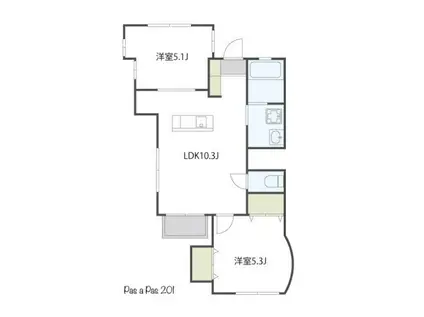 パ・ザ・パ(2LDK/2階)の間取り写真