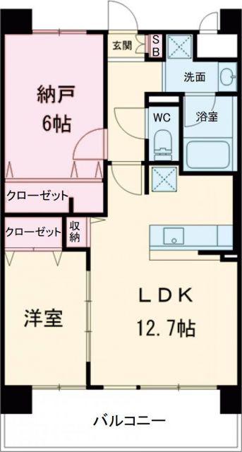 アトリエール堺寺地町(2LDK/4階)の間取り写真