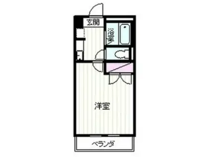 ペリエI(1K/3階)の間取り写真